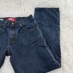 Levi's‎ 505 Straight Leg Dark Wash Denim Jeans Boy's Size 14 Waist 27 Regular